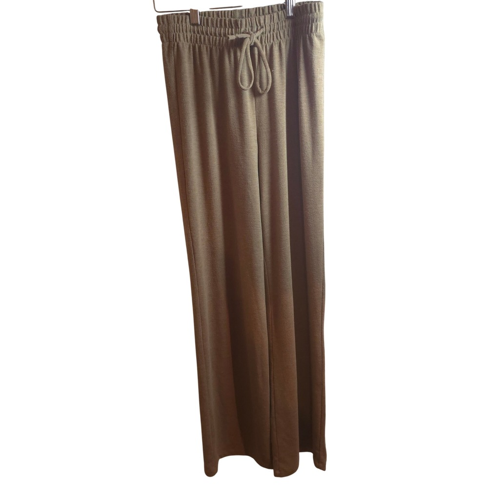 Wilfred Free XS Taupe Knit Wide Leg Pants Lounge Soft Pull On Stretch Minimalist - Picture 2 of 13
